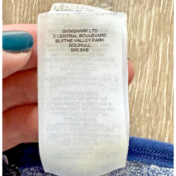 NEW Gymshark Navy Marl/Light Gray Flex Strappy Sports Bra Women's Size Medium - Picture 8 of 12